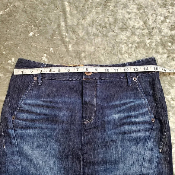 X2 Quality Denim Pencil Distressed Skirt - Picture 3 of 11